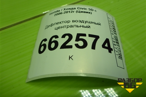 Дефлектор воздушный центральный (77610SMGE010) для Honda Civic 5D с 2005-2011г (Цивик)