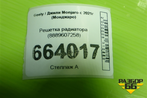Решетка радиатора (8889607258) для Geely Monjaro с 2021г (Монджаро)