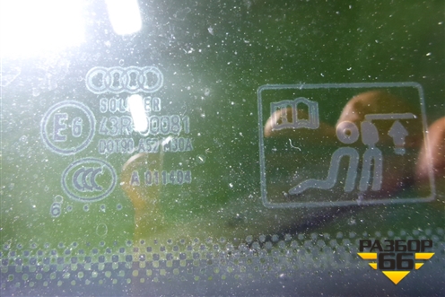 Стекло глухое левое (универсал) для Audi A4 (В6) с 2000-2006г (А4)