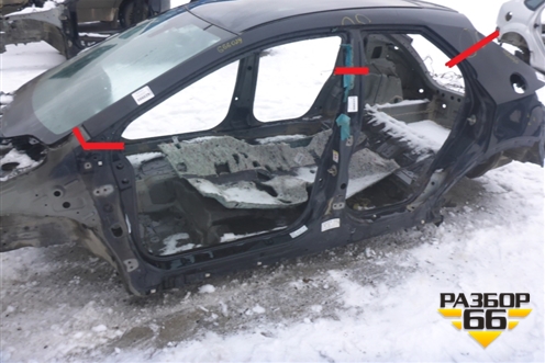 Крыша (с панорамным стеклом 5ти дверный кузов) для Honda Civic 5D с 2005-2011г (Цивик)