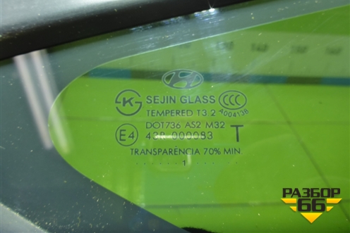 Стекло глухое правое для Hyundai ix 35 с 2010г (Ай икс 35)