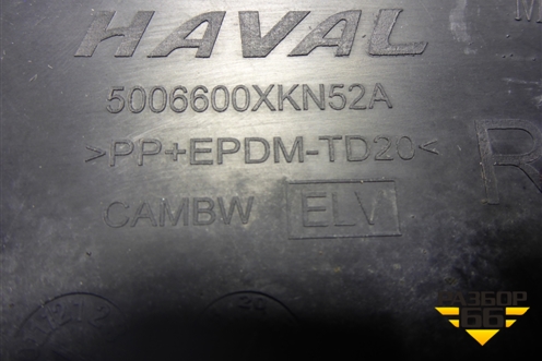 Накладка заднего крыла правого (5006600XKN52A) для Haval Dargo X с 2022г (Дарго Х)