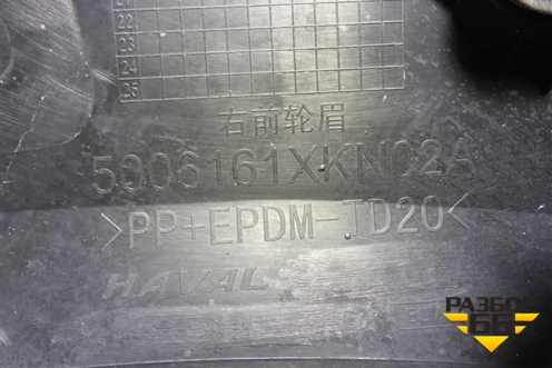 Накладка переднего крыла правого (5006161XKN02A) для Haval F7 с 2024-2026г (Ф7)