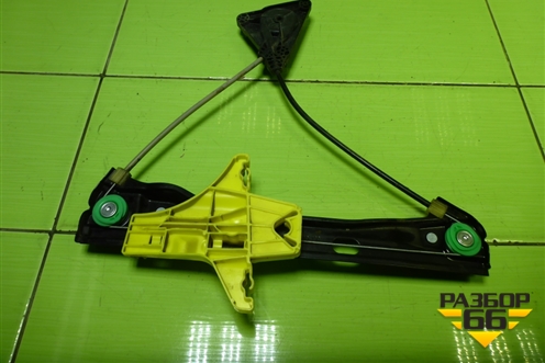 Стеклоподъёмник электрический задний левый (без моторчика) (6RU839461E) для Volkswagen Polo (седан) с 2010г (Поло)